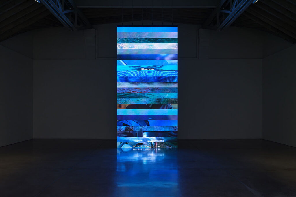 installation view of christian marclay's "subtitled"