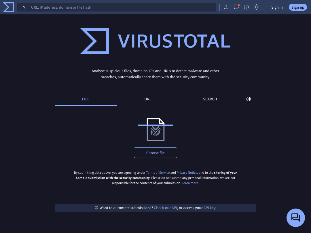VirusTotal Firefox Browser Extension