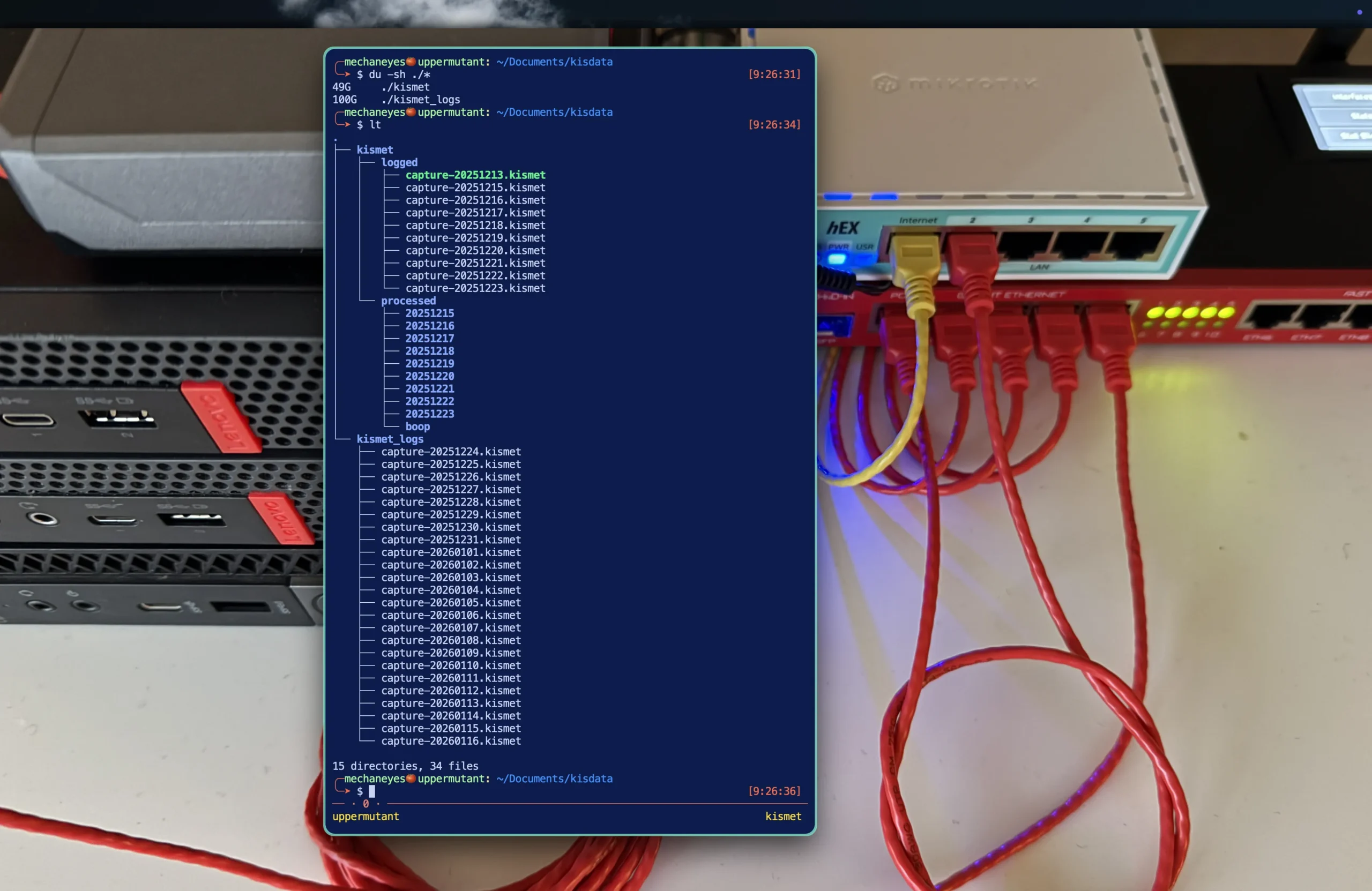 Kismet: a One Month Run